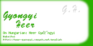 gyongyi heer business card